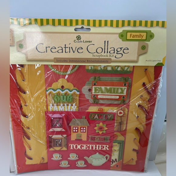 New Creative Collage Scrapbook Kit with Book and Accessories - Picture 4 of 5